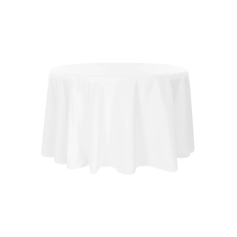 Laudlina-Ø150-valge Ümmarused laudlinad Laudlina ümmargusele lauale Ümmargune laudlina Eri mõõtmetes laudlinad rent ja müük