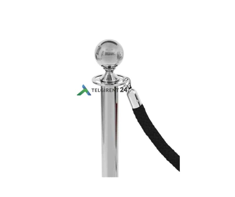 Piirdeköis must hõbedase otsaga