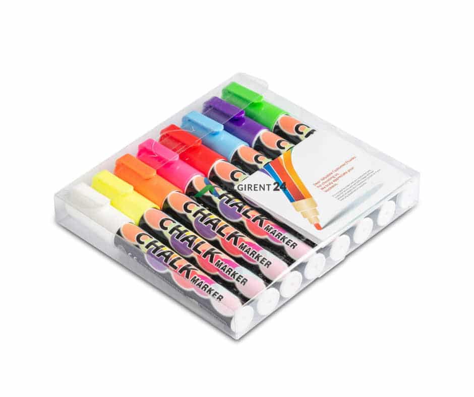 Kriidimarkerid 8tk komplekt Markerid kriiditahvlile kirjtuamiseks Erinevat värvi markerid