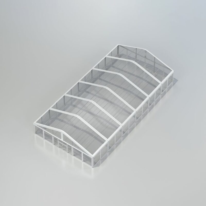 Läbipaistev Moodultelk 15m laiune kaartelk suurte telkide rent