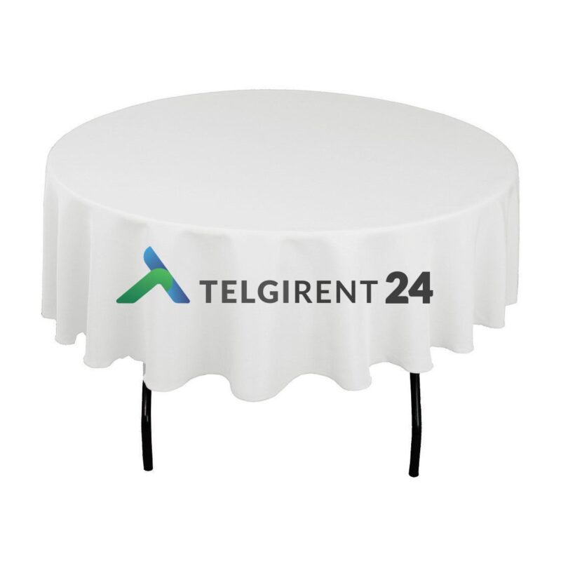 Laudlina Q180cm laudlinade müük ümmargune laudlina 180 cm müük valged laudlinad müük peoinventari müük rent Laudlinade müük