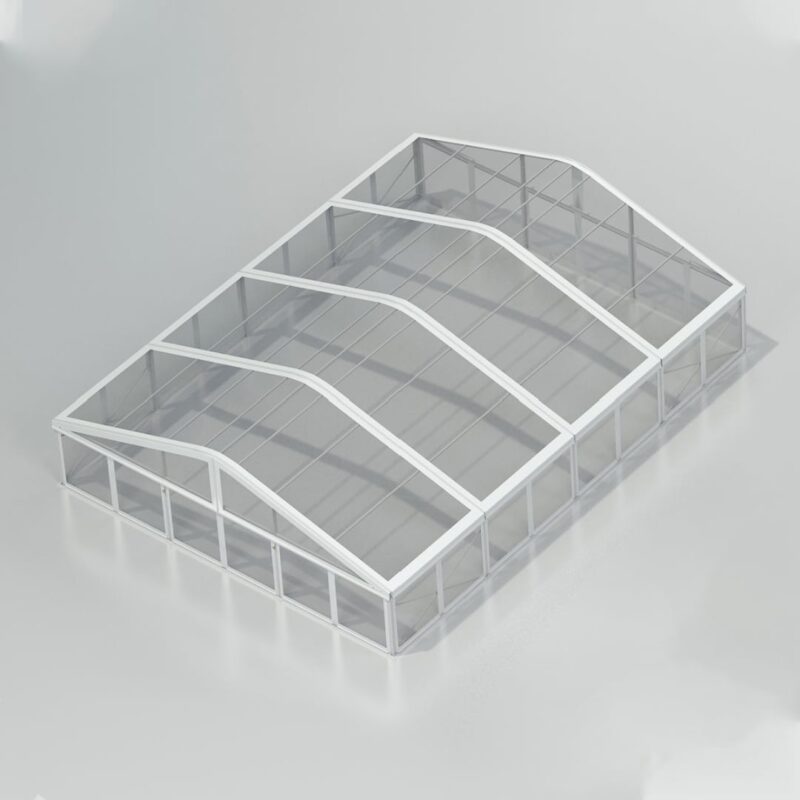 Moodultelk 15m kaartelk läbipaistva katusega