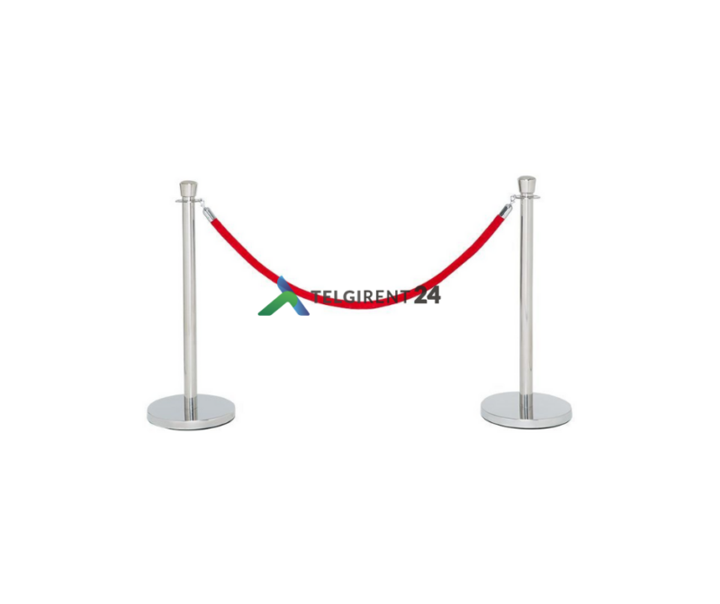 Piirdepost hõbedane rent Piirdepostid rendiks Köiega piirdepost