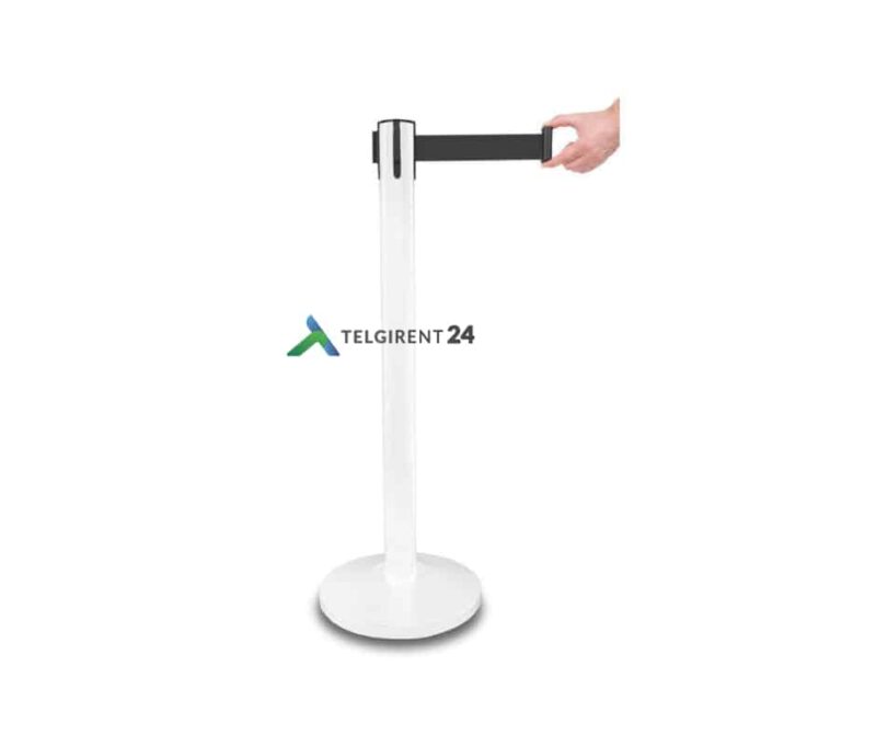 Piirdepost valge musta lindiga 4