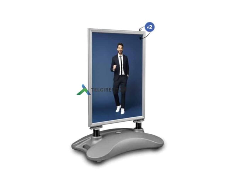 Reklaamtahvel kahepoolne raskusega hall A0 4