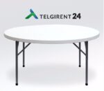 Ümmargune laud 150cm ümarlaua rent 150cm peoinventari rent laudade rent peolaudade rent ümmargune laud 150cm