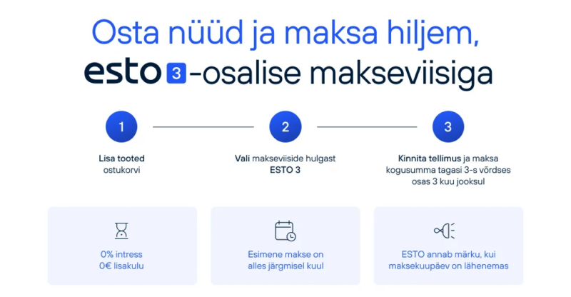 esto osta nüüd ja maksa hiljem esto3