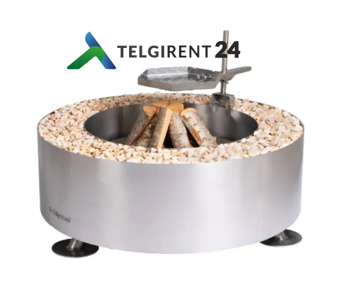 roostevabast terasest lõkkealus Luna-Silver ø 119 cm